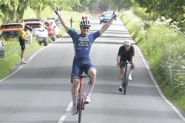Jack Hartley winning the Yorkshire Road Race Championships